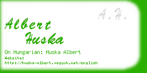albert huska business card